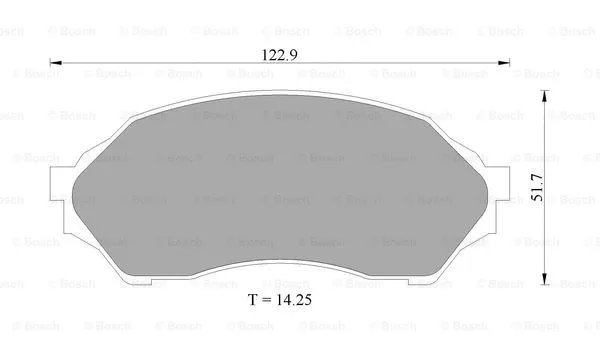Brake Pad Set, disc brake (0 986 505 672)
