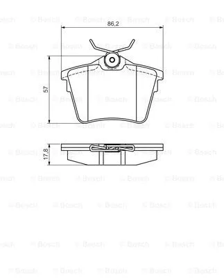 Brake Pad Set, disc brake (0 986 495 090)