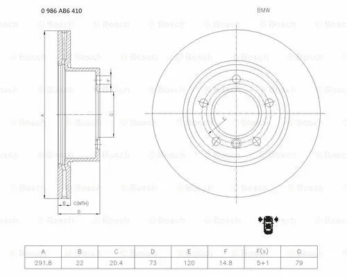 Brake Disc (0 986 AB6 410)