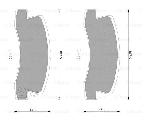 Brake Pad Set, disc brake (0 986 AB2 258)