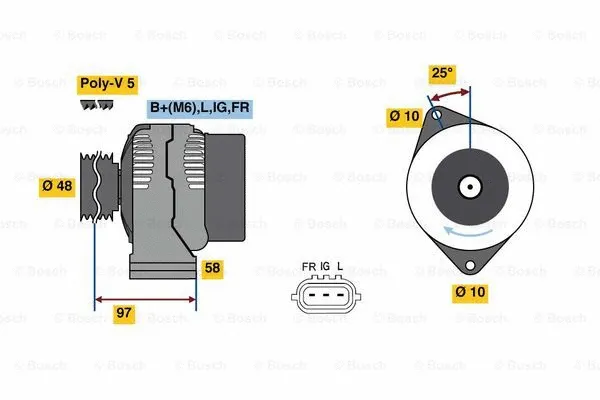 Alternator (0 986 081 210)