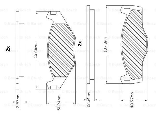 Brake Pad Set, disc brake (F 03B 150 000)