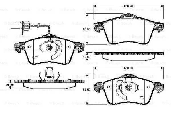 Brake Pad Set, disc brake (0 986 TB2 304)