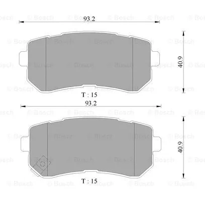 Brake Pad Set, disc brake (0 986 AB3 124)