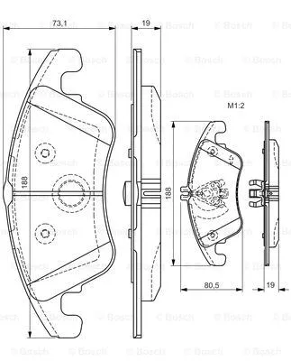 Brake Pad Set, disc brake (0 986 TB3 152)