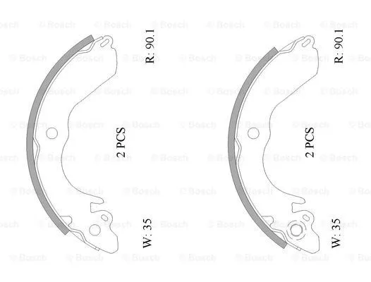 Brake Shoe Set (0 986 AB0 837)