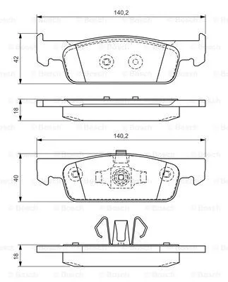 Brake Pad Set, disc brake (0 986 TB3 172)