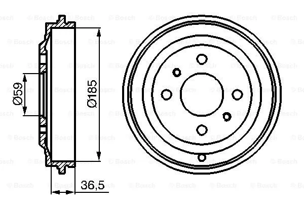 Brake Drum (0 986 477 125)