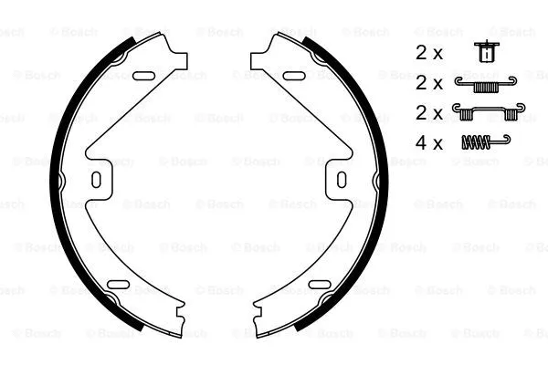 Brake Shoe Set, parking brake