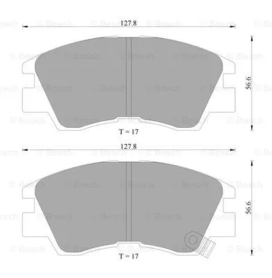 Brake Pad Set, disc brake (0 986 AB2 013)