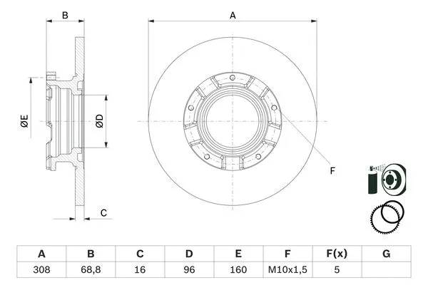 Brake Disc (0 986 479 F62)