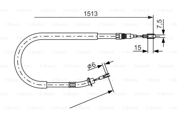 Cable Pull, parking brake (1 987 477 852)