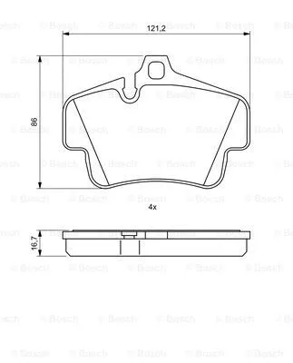 Brake Pad Set, disc brake (0 986 494 699)