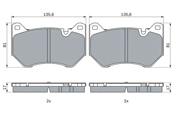 Brake Pad Set, disc brake (0 986 424 966)