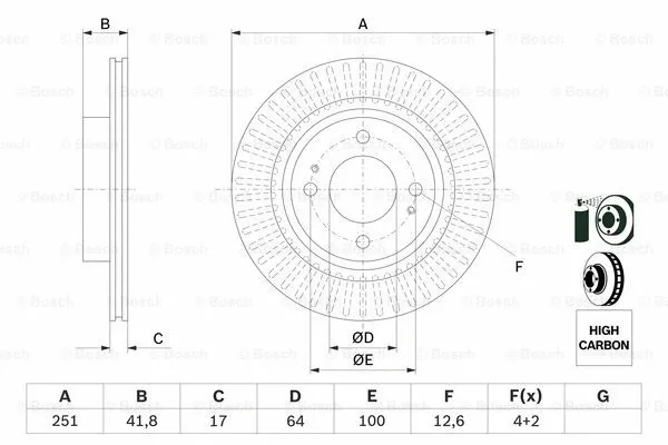Brake Disc (0 986 479 F14)