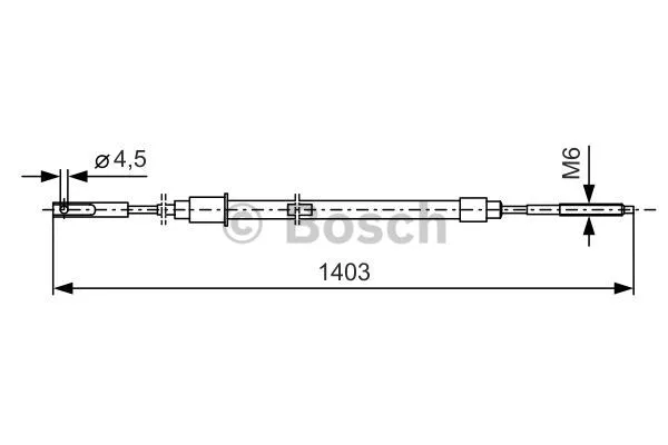 Cable Pull, parking brake (1 987 477 081)