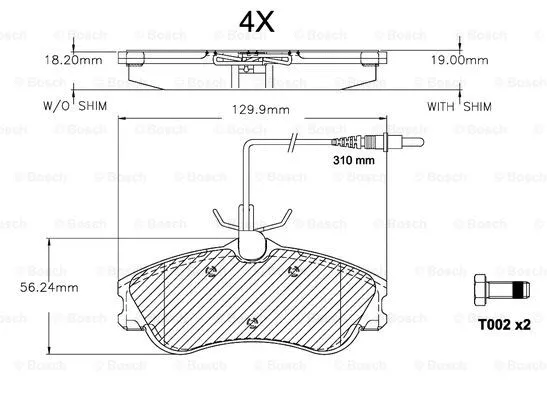 Brake Pad Set, disc brake (F 03A 150 022)