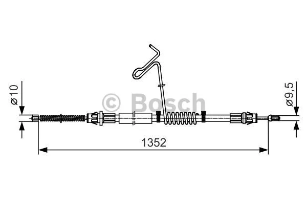 Cable Pull, parking brake (1 987 482 135)