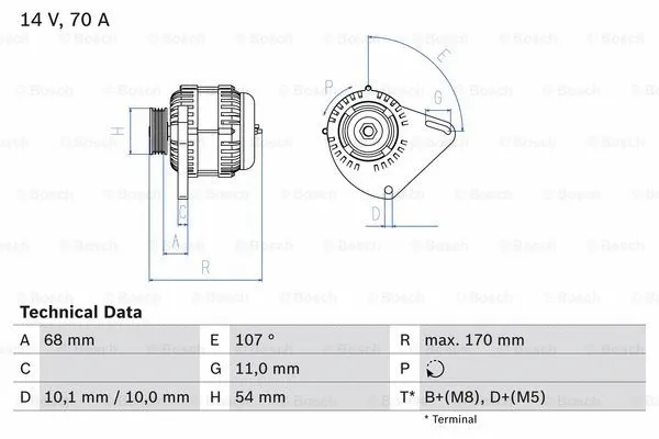 Alternator (0 986 080 560)