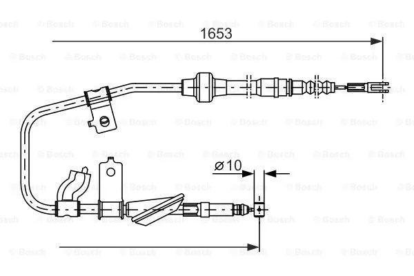 Cable Pull, parking brake (1 987 477 738)