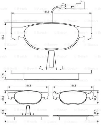 Brake Pad Set, disc brake (0 986 424 246)