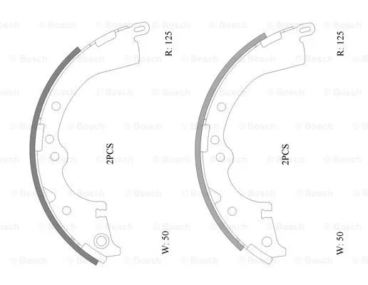 Brake Shoe Set (0 986 AB0 116)