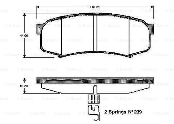 Brake Pad Set, disc brake (0 986 TB3 051)
