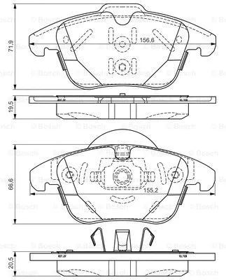 Brake Pad Set, disc brake (0 986 TB3 192)
