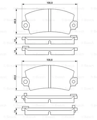 Brake Pad Set, disc brake (0 986 424 394)