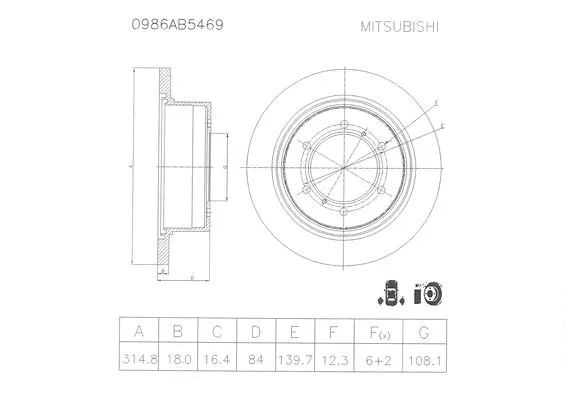 Brake Disc (0 986 AB5 469)