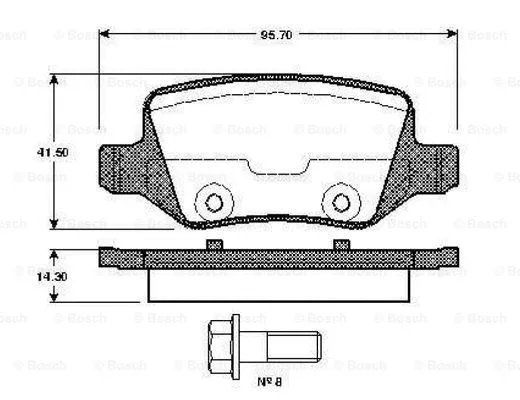 Brake Pad Set, disc brake (0 986 TB2 391)