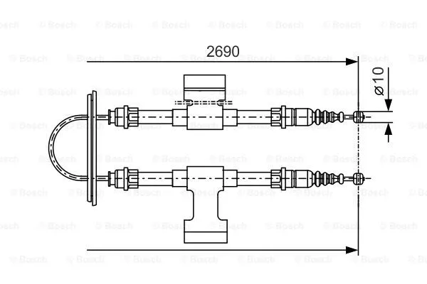 Cable Pull, parking brake (1 987 477 745)