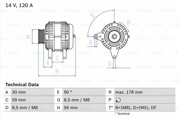 Alternator (0 986 040 350)