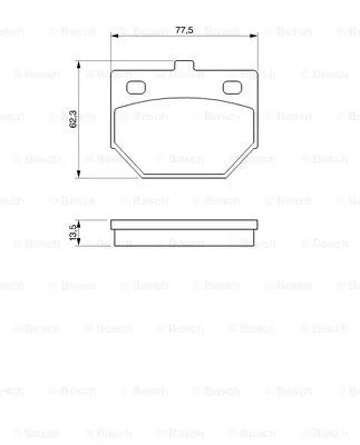 Brake Pad Set, disc brake (0 986 424 423)