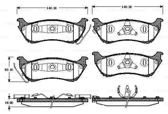 Brake Pad Set, disc brake (0 986 TB2 782)