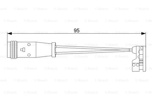 Warning Contact, brake pad wear (1 987 473 006)