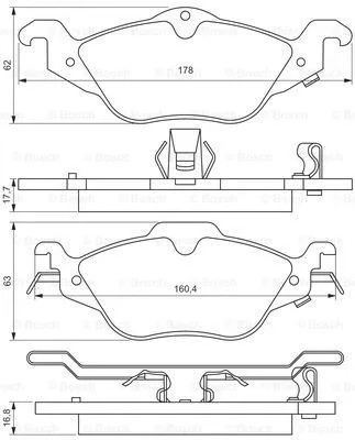 Brake Pad Set, disc brake (0 986 495 223)
