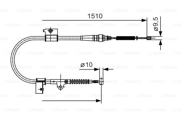 Cable Pull, parking brake (1 987 482 050)