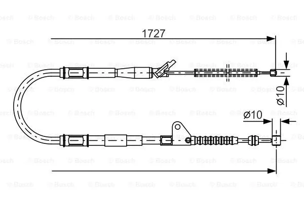 Cable Pull, parking brake (1 987 477 410)