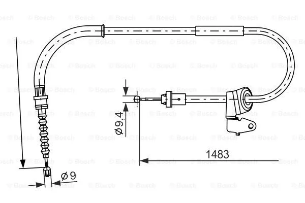 Cable Pull, parking brake (1 987 482 228)
