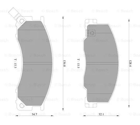 Brake Pad Set, disc brake (0 986 AB2 475)