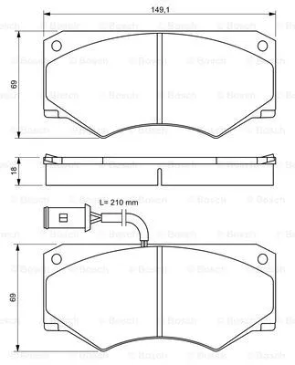Brake Pad Set, disc brake (0 986 494 301)