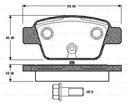 Brake Pad Set, disc brake (0 986 TB2 837)