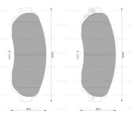 Brake Pad Set, disc brake (0 986 AB2 374)