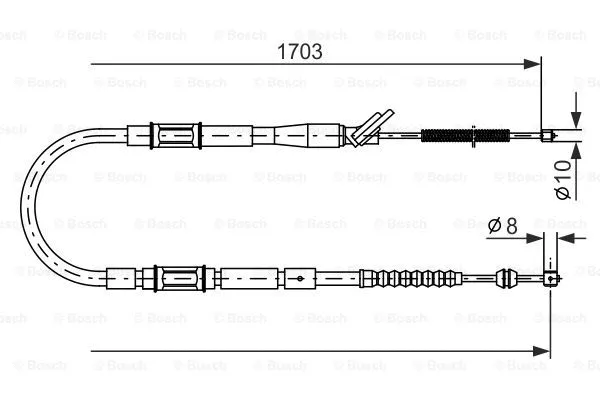 Cable Pull, parking brake (1 987 477 796)
