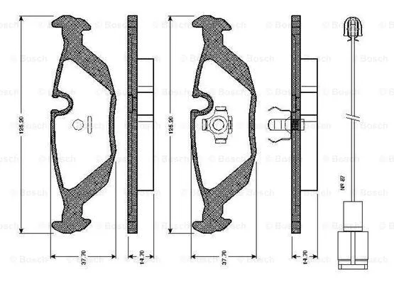 Brake Pad Set, disc brake (0 986 TB2 531)