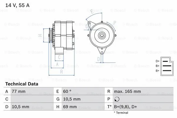 Alternator (0 986 031 400)