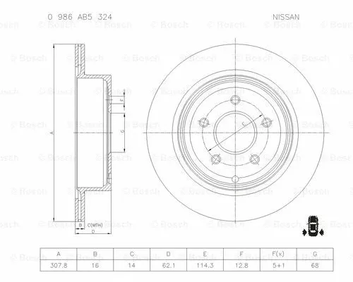 Brake Disc (0 986 AB5 324)
