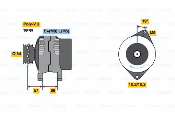 Alternator (0 986 045 981)