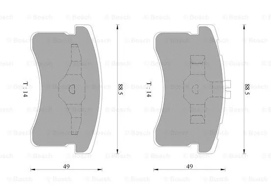Brake Pad Set, disc brake (0 986 AB9 266)